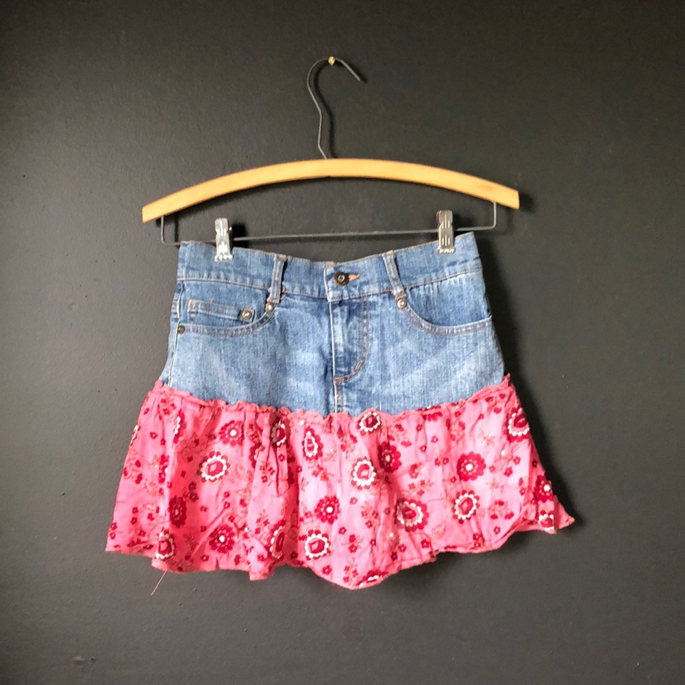 Candie’s Jean Peasant Skirt